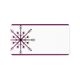 Étiquette 1,25 po x 2,75 po Adresse postale Étoiles violette