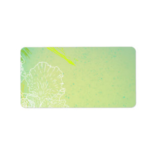 Étiquette 1,25 po x 2,75 po Adresse postale Fleur Hibiscus d