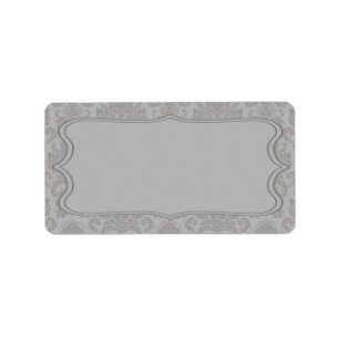 Étiquette 1,25 po x 2,75 po Adresse postale Gray moderne Dam