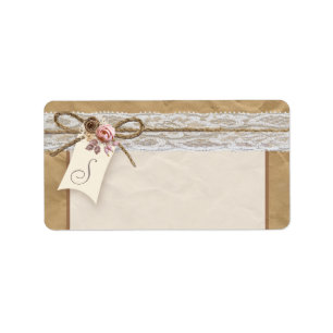 Étiquette 1,25 po x 2,75 po Adresse postale Jumelle dentelle