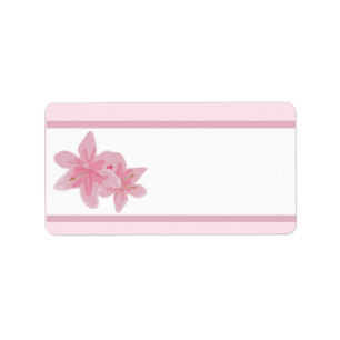 Étiquette 1,25 po x 2,75 po Adresse postale Lanterne rose vi