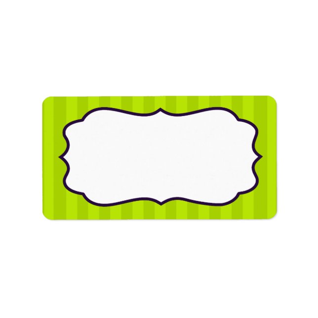 Étiquette 1,25 po x 2,75 po Adresse postale Lime verte et vi (Devant)