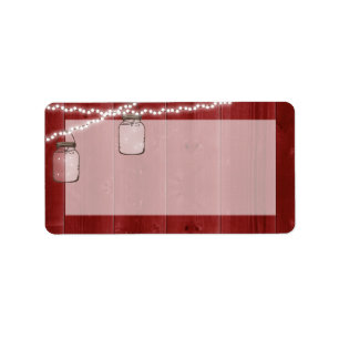 Étiquette 1,25 po x 2,75 po Adresse postale Mason Jar String