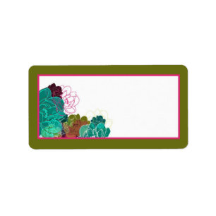Étiquette 1,25 po x 2,75 po Adresse postale Neon Spring Flor