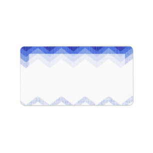 Étiquette 1,25 po x 2,75 po Adresse postale Ombre Blue Chevr