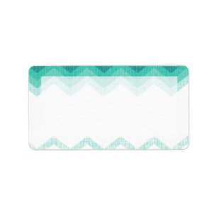 Étiquette 1,25 po x 2,75 po Adresse postale Ombre Turquoise 