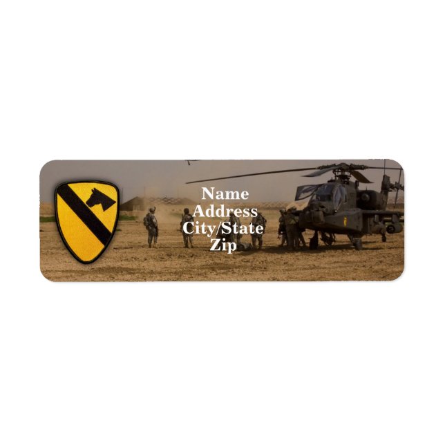 Étiquette 1ère cavalerie air force vietnam guerre (Devant)