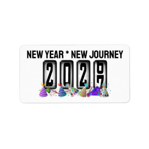 Étiquette 2027 Odomètre Nouvel An