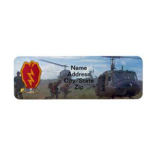 Étiquette 25e division d'infanterie timbre de guerre du viet
