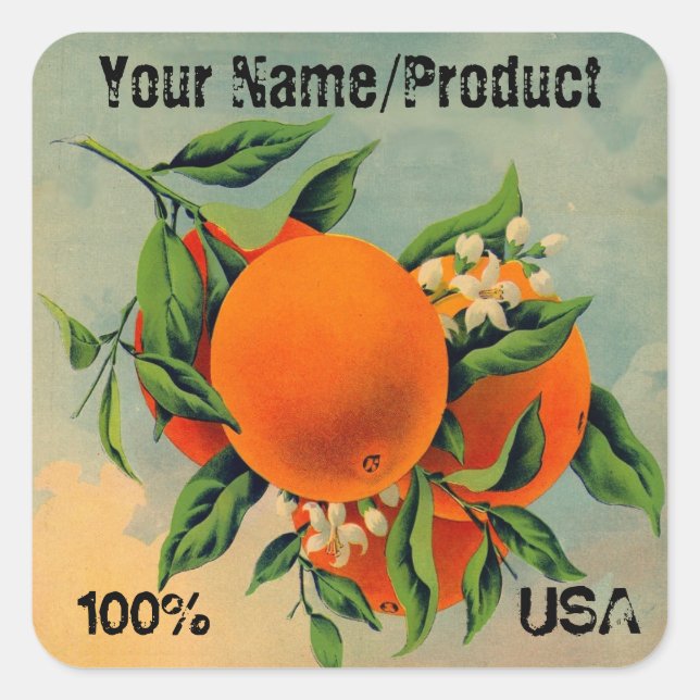 Étiquette 2 Oranges (Devant)