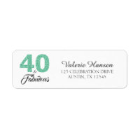 40 et fabuleux 40e Anniversaire Adresse de retour