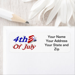 Étiquette 4 juillet Star Stripes