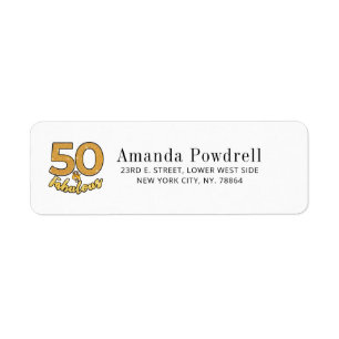 Étiquette 50 ans et fabuleux, personnalisation de l'effet do