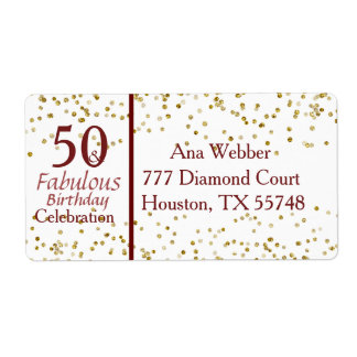 Étiquette 50 et fabuleux anniversaire Bourgogne & Or