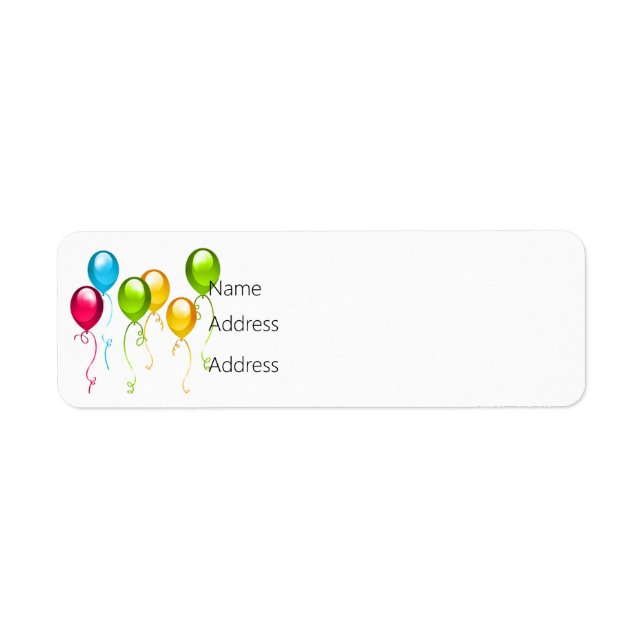 Étiquette 50 & Fabuleux Anniversaire Retourner l'adresse Éti (Devant)