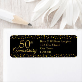 Étiquette 50e anniversaire du Mariage Adresse de retour