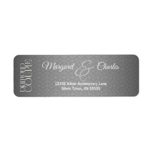 Étiquette 60th Diamond Wedding Anniversary Address