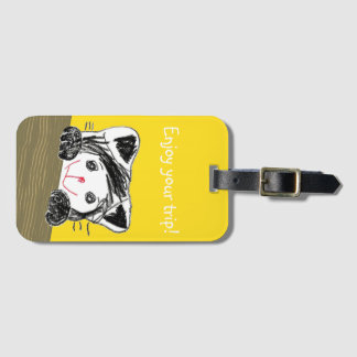 ÉTIQUETTE À BAGAGE ひょっこりネコちゃん