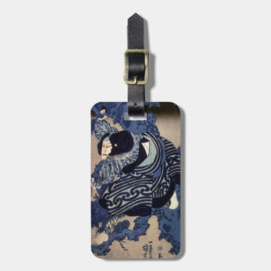 Étiquette À Bagage 歌 舞 伎 者, 国 acteur 芳 Kabuki, Kuniyoshi, Ukiyo-e
