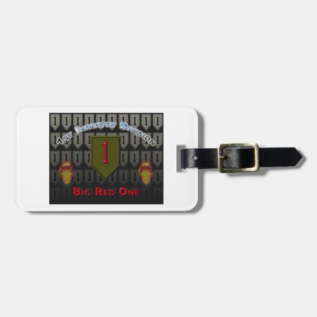 Étiquette À Bagage 1re Division d'infanterie Cadeau (Devant horizontal)