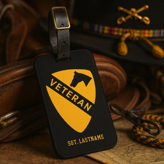 Étiquette À Bagage 1st Cavalry Division "First Team" Personalized
