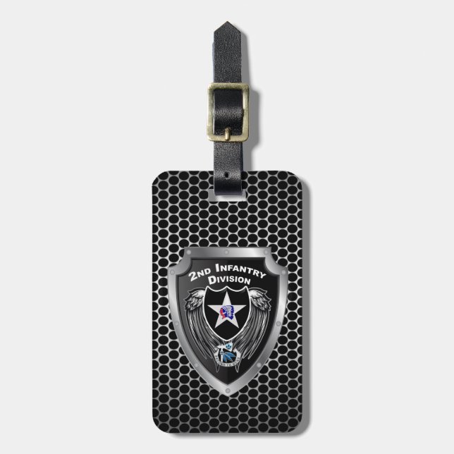 Étiquette À Bagage 2e division d'infanterie "Indianhead Division" (Devant Vertical)