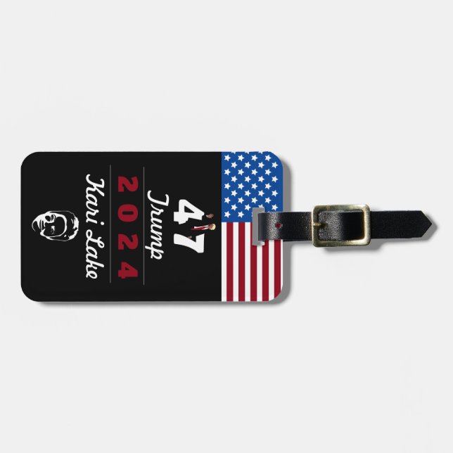 Étiquette À Bagage 47 Trump Kari Lake 2024 (Devant horizontal)