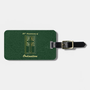 Étiquette À Bagage 50e anniversaire de l'ordination Regarder en cuir
