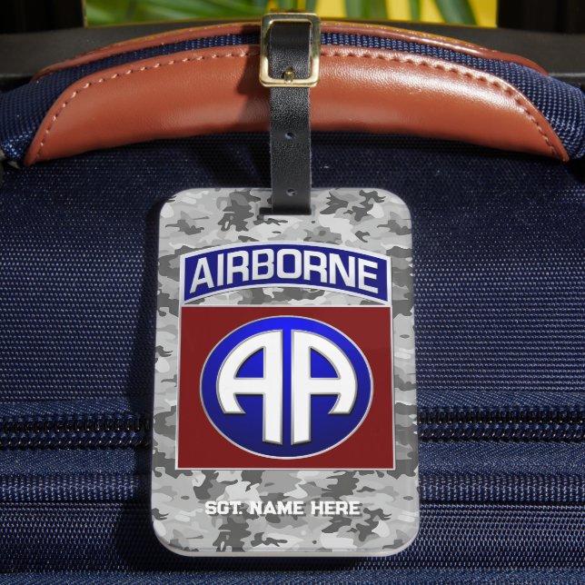 Étiquette À Bagage 82e division aéroportée Tous personnalisables amér (Insitu Rectoal 2)