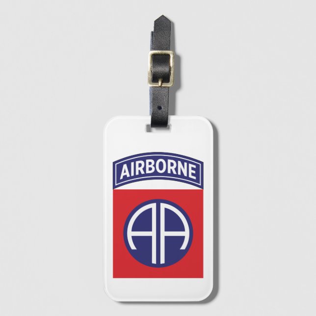 Étiquette À Bagage 82e insigne de service de la division aéroportée (Devant Vertical)