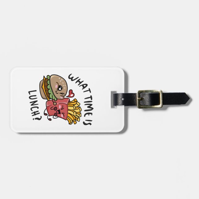 Étiquette À Bagage À quelle heure est le déjeuner (Devant horizontal)