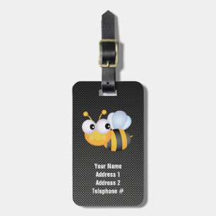 Étiquette À Bagage Abeille mignonne ; Lisse