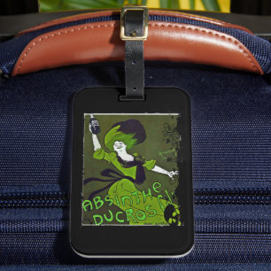 Étiquette À Bagage Absinthe en vert