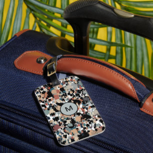 Étiquette À Bagage Abstract Mottled Camo