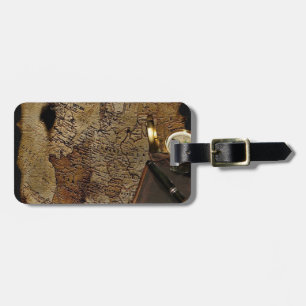 Étiquette À Bagage Accessoires de voyage temps Steampunk, carte, bous