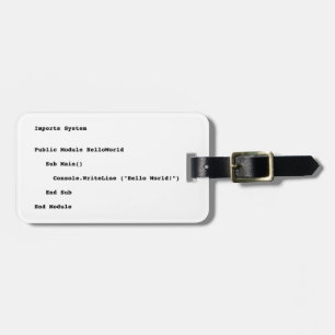 Étiquette À Bagage Accueil du monde de Visual Basic Hello