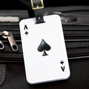 Étiquette À Bagage Ace of Spades Casino Poker Deck of Playing Cartes
