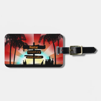Étiquette À Bagage Adresse label - Summer Style Beach - Palmboom