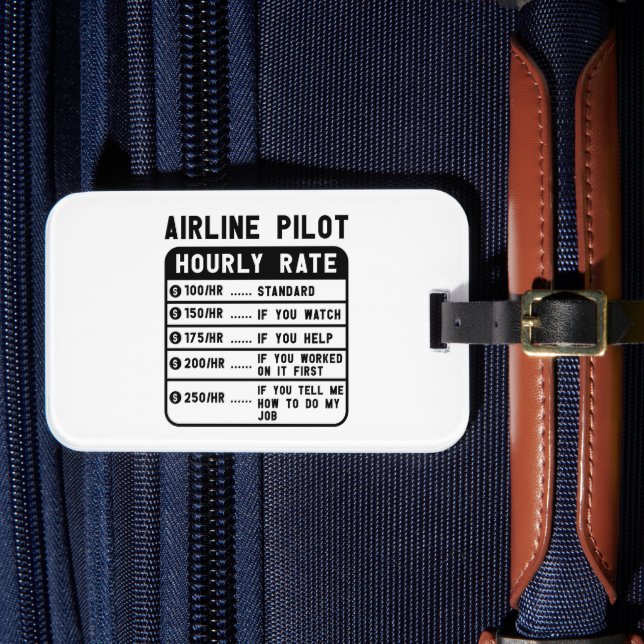 Étiquette À Bagage Aéronautique à tarif horaire amusant (Insitu Rectoal 4)