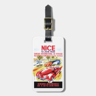 Étiquette À Bagage Affiche de course d'automobile de circuit de 1949