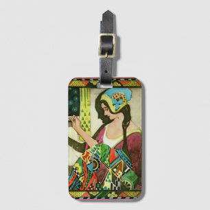 Étiquette À Bagage Affiche de quiltier Art Nouveau – Femme de couture