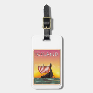 Étiquette À Bagage Affiche de voyage Viking Islande