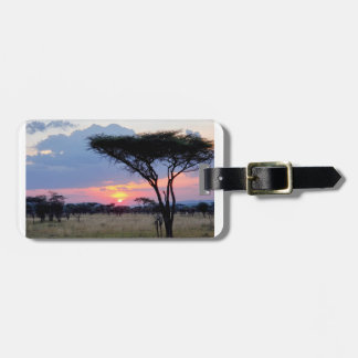 Étiquette À Bagage Afrique - Coucher de soleil 3