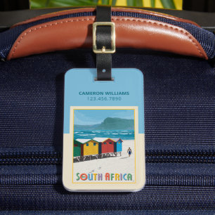 Étiquette À Bagage Afrique du Sud   Plage de Muizenberg