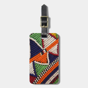 Étiquette À Bagage Afrique, Kenya. Perles Tribales Maasai