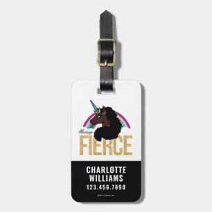 Étiquette À Bagage Afro Unicorn Magique - Toujours fière