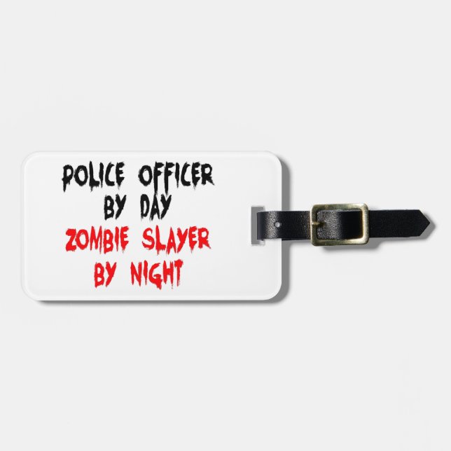 Étiquette À Bagage Agent de police Zombie Slayer (Devant horizontal)
