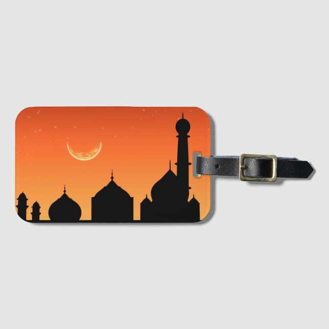 Étiquette À Bagage Aïd Moubarak Ciel du soir (Devant Horizontal)