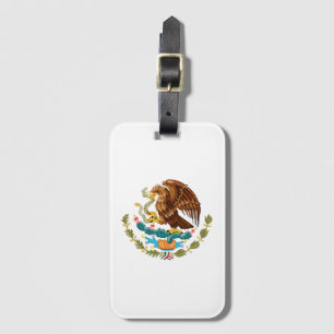 Étiquette À Bagage Aigle du drapeau mexicain
