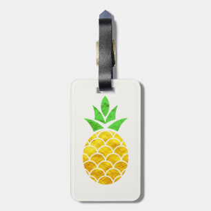 Étiquette À Bagage Aiguille d'été personnalisée Or Ananas géométrique